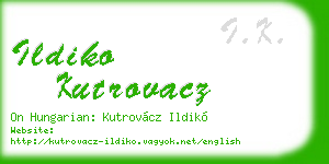 ildiko kutrovacz business card