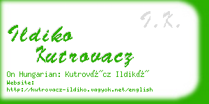 ildiko kutrovacz business card